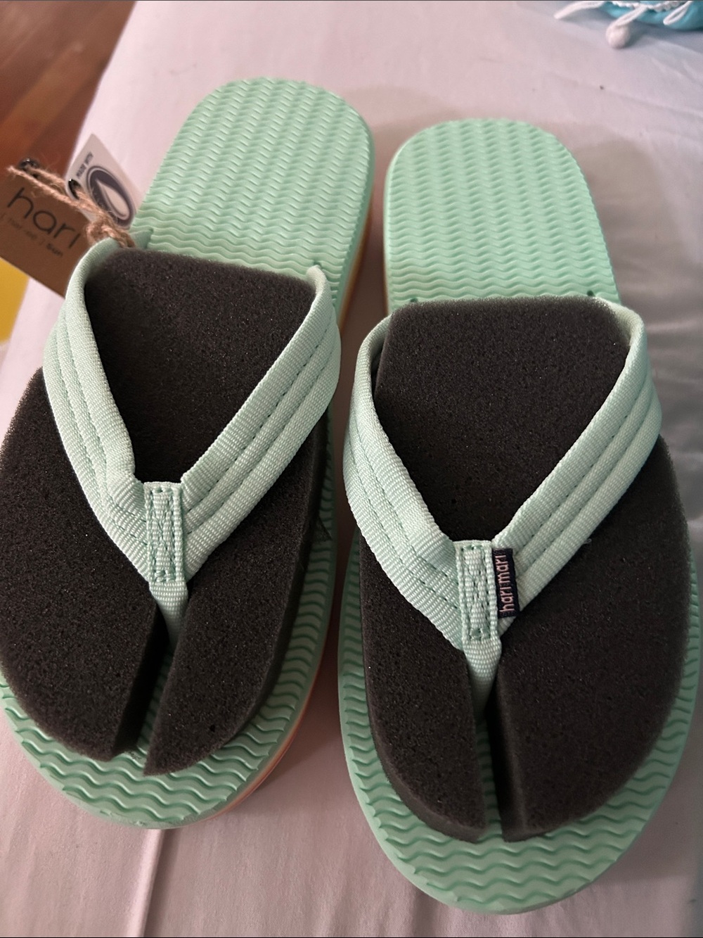 Hari Mari Mint Green Foam Flip Flop Sandals